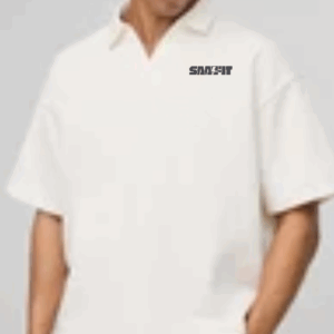 Oversized Boxy B Embroidered Short Sleeve Rugby Polo