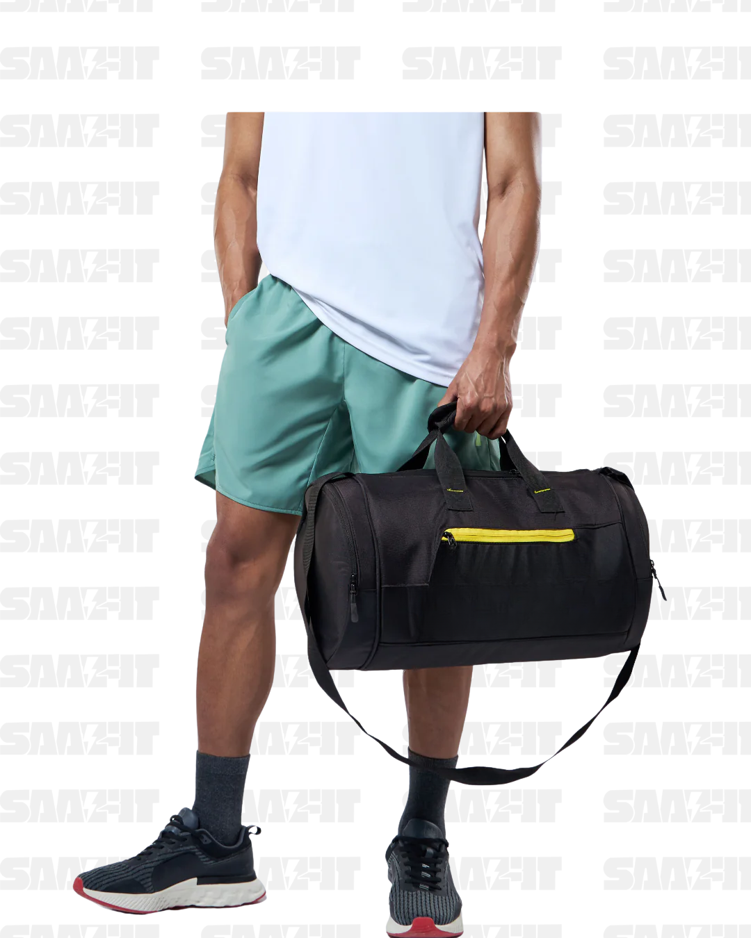 Cult Unisex Black Duffle Bag with Shoe Compartment 2 - Image 2