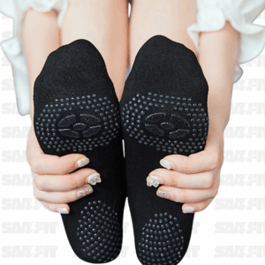 Set of 4 - Silicon Pad Base Active Low Cut Yoga Socks