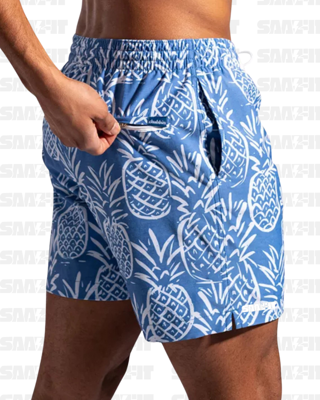 Men's The Thigh-Naples Quick-Dry 5-12 Swim Trunks with Boxer Brief Liner - Image 3