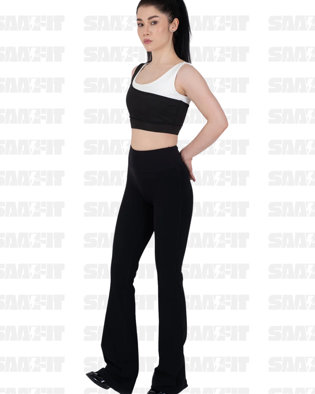 Agualic Asymetric sports bra black - Image 3