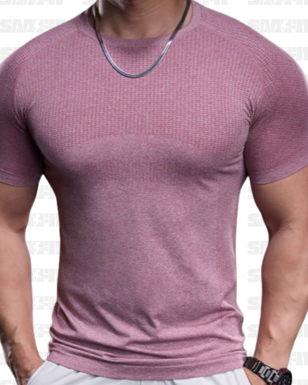 Slub V-neck T-shirt New - Image 2