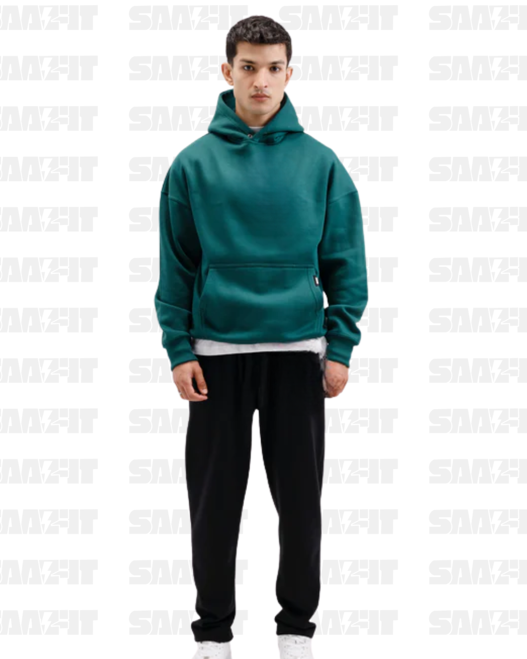 Racing green essential hoodie - Image 3