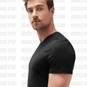 LE Men’s V-Neck Tee 100% BCI Combed Cotton Elegance