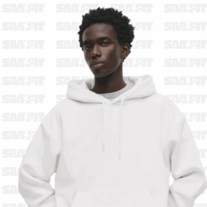White Basic Hooded Sweatshirt