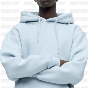 Blue Basic Hooded Sweatshirt